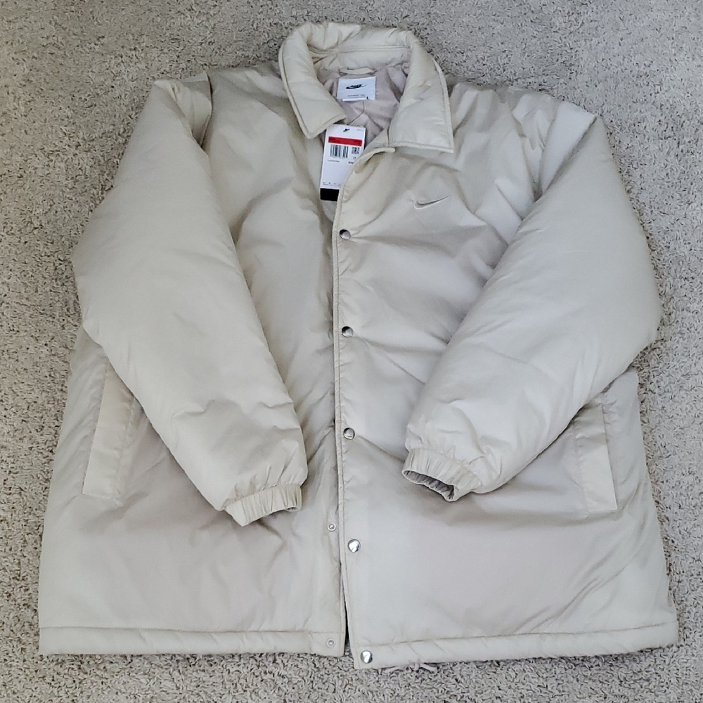 Nike Men's Therma-Fit Beige Puffer Jacket